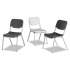 Iceberg Rough n Ready Stack Chair, Supports Up to 500 lb, Black Seat/Back, Silver Base, 4/Carton (64111)