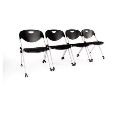 Alera SL Series Nesting Stack Chair Without Arms, Supports Up to 250 lb, Black Seat/Back, Gray Base, 2/Carton (SL651)