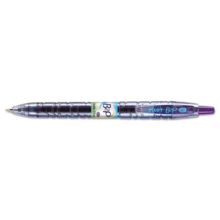 Pilot B2P Bottle-2-Pen Recycled Gel Pen, Retractable, Fine 0.7 mm, Purple Ink, Translucent Blue Barrel (31622)