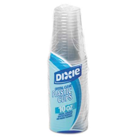 Dixie Clear Plastic PETE Cups, 10 oz, WiseSize, 25/Pack, 20 Packs/Carton (CP10DX)