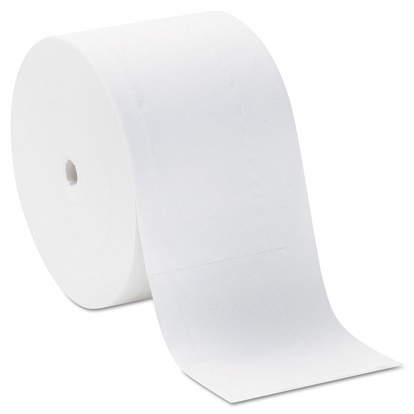 Coreless Bath Tissue, Septic Safe, 2-Ply, White, 1,125 Sheets/Roll, 18 Rolls/Carton (19372)