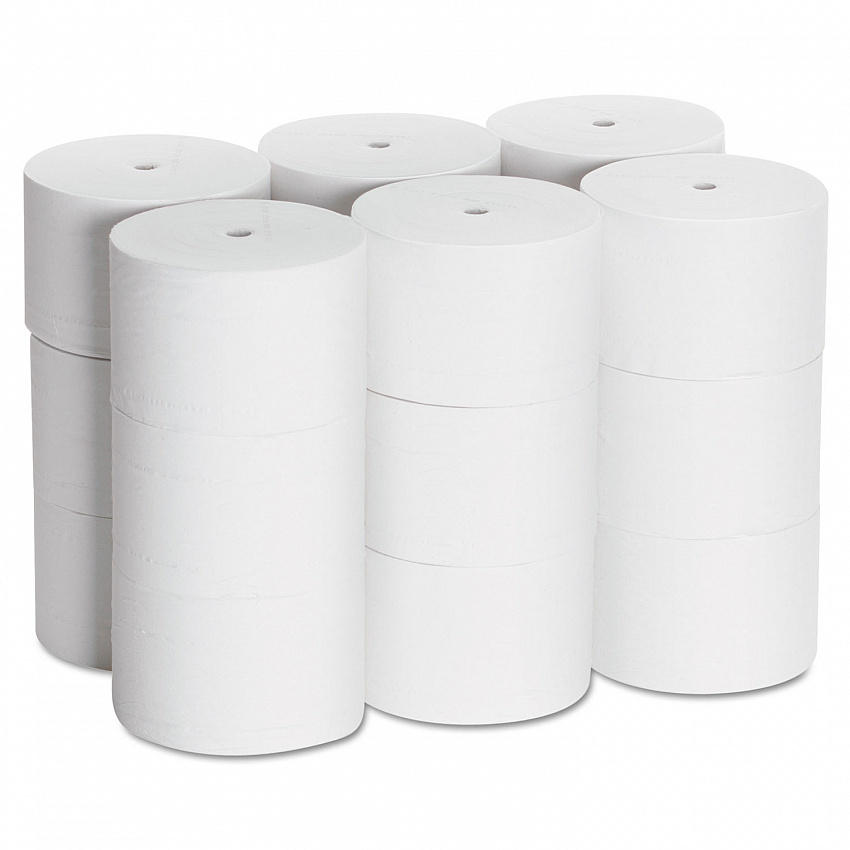Coreless Bath Tissue, Septic Safe, 2-Ply, White, 1,125 Sheets/Roll, 18 Rolls/Carton (19372)