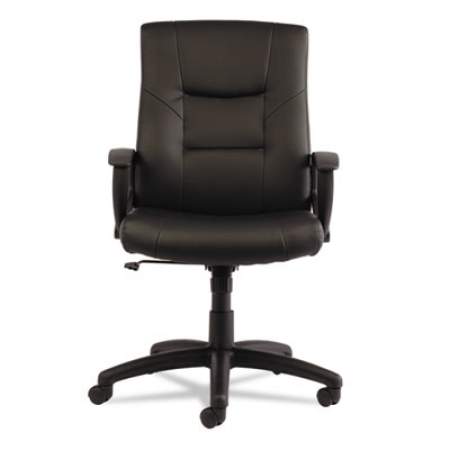 Alera YR Series Executive High-Back Swivel/Tilt Bonded Leather Chair, Supports 275 lb, 17.71" to 21.65" Seat Height, Black (YR4119)