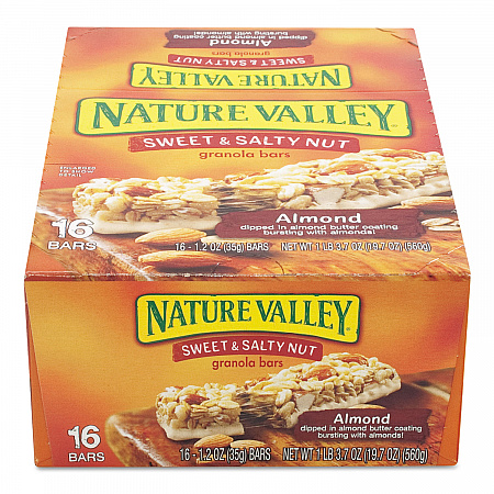 Granola Bars, Sweet and Salty Nut Almond Cereal, 1.2 oz Bar, 16/Box (SN42068)