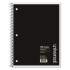 Universal Wirebound Notebook, 3 Subject, Medium/College Rule, Black Cover, 11 x 8.5, 120 Sheets (66400)