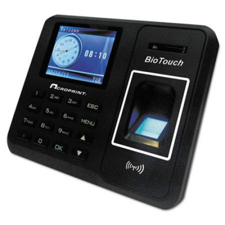 Acroprint BioTouch Time Clock, 10,000 Employees, Black (010276000)