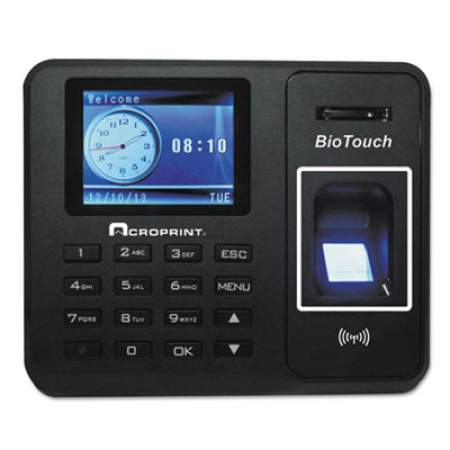 Acroprint BioTouch Time Clock, 10,000 Employees, Black (010276000)