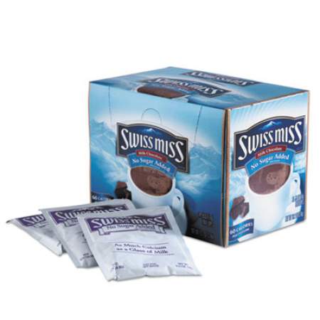 Swiss Miss Hot Cocoa Mix, No Sugar Added, 24 Packets/Box (55584)