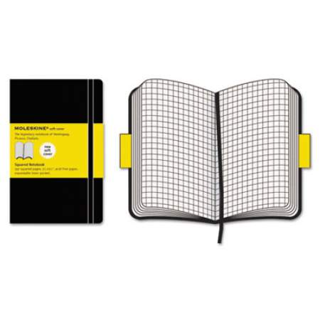 Moleskine Classic Softcover Notebook, 1 Subject, Quadrille Rule, Black Cover, 5.5 x 3.5, 192 Sheets (MS712)