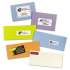 Avery Vibrant Inkjet Color-Print Labels w/ Sure Feed, 1 x 2 5/8, Matte White, 600/PK (8250)