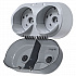 SofPull Mini Center-Pull Twin-Roll Bath Tissue Dispenser, 16.38 x 7.2 x 9.3, Smoke (56516)