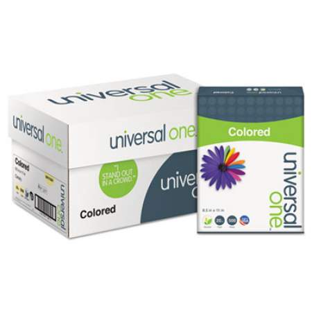 Universal Deluxe Colored Paper, 20lb, 8.5 x 11, Canary, 500/Ream (11201)