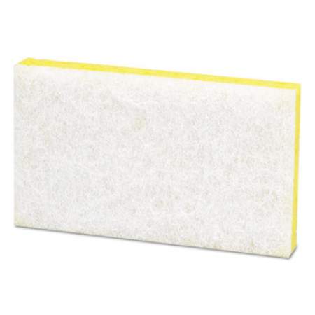 Scotch-Brite PROFESSIONAL Light-Duty Scrubbing Sponge, #63, 3.6 x 6.1, 0.7" Thick, Yellow/White, 20/Carton (08251)