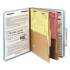 Smead 6-Section Pressboard Top Tab Pocket-Style Classification Folders with SafeSHIELD Fasteners, 2 Dividers, Letter, Blue, 10/Box (14081)