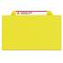 Smead Six-Section Pressboard Top Tab Classification Folders with SafeSHIELD Fasteners, 2 Dividers, Legal Size, Yellow, 10/Box (19034)
