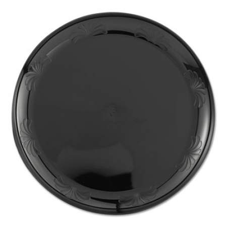 WNA Designerware Plastic Plates, 6 Inches, Black, Round, 10/pack (DWP6180BK)
