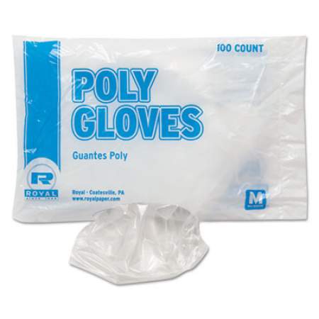 AmerCareRoyal Single-Use Polyethylene Gloves, Medium, 10000/carton (RDPG100M)