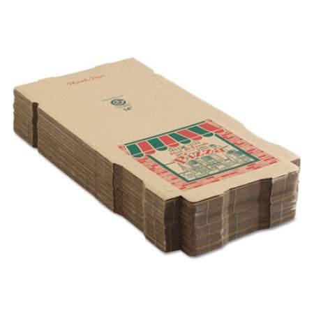 ARVCO Corrugated Pizza Boxes, 14 x 14 x 1.75, Kraft, 50/Carton (9144314)