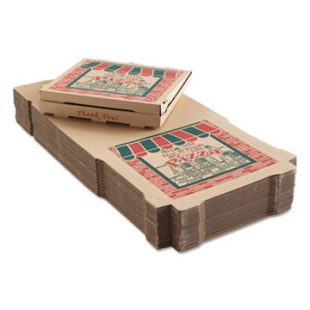 ARVCO Corrugated Pizza Boxes, 18 x 18, Kraft, 50/Carton (9184314)