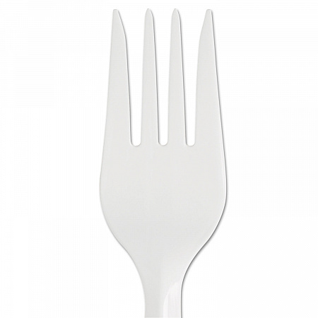 SmartStock Plastic Cutlery Refill, Series-B, Mediumweight Fork, White, 40/Pack, 24 Packs/Carton (SSF21P)
