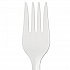 SmartStock Plastic Cutlery Refill, Series-B, Mediumweight Fork, White, 40/Pack, 24 Packs/Carton (SSF21P)