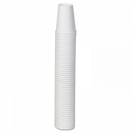 Paper Hot Cups, 12 oz, White, 50/Sleeve, 20 Sleeves/Carton (2342W)