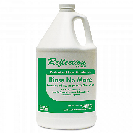 Rinse-No-More Floor Cleaner, Lemon Scent, 1 gal, Bottle, 4/Carton (445)