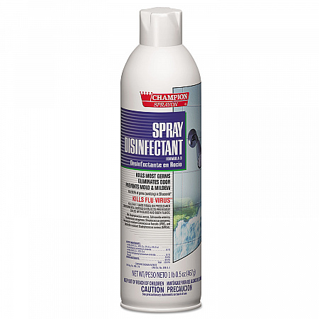 Champion Sprayon Spray Disinfectant, Unscented, 16.5 oz Aerosol Spray, 12/Carton (5157)