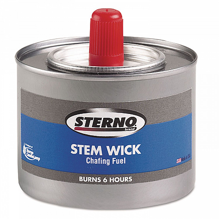 Chafing Fuel Can With Stem Wick, Methanol, 6 Hour Burn, 1.89 g, 24/Carton (10102)
