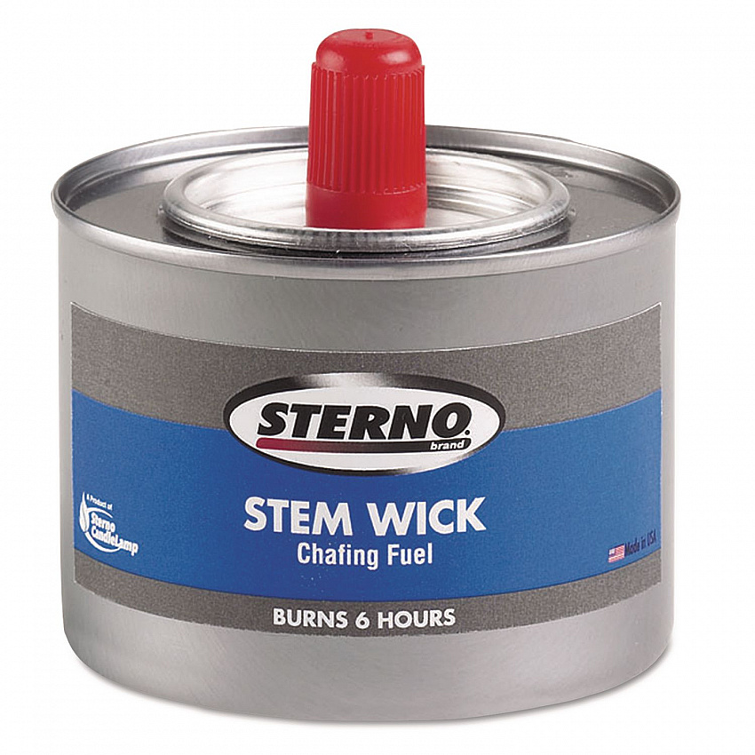 Chafing Fuel Can With Stem Wick, Methanol, 6 Hour Burn, 1.89 g, 24/Carton (10102)