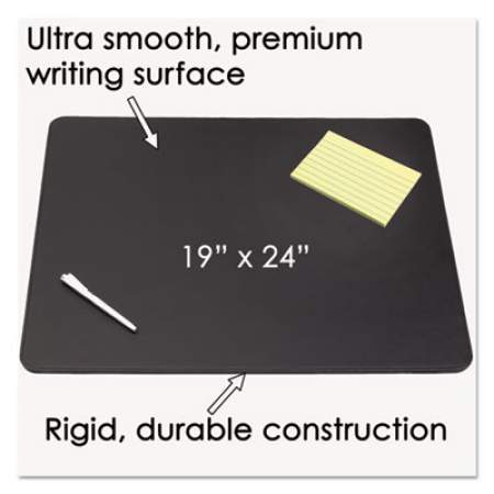 Artistic Sagamore Desk Pad w/Decorative Stitching, 24 x 19, Black (510041)