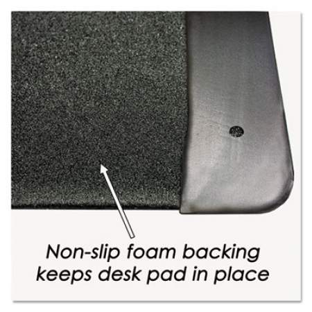 Artistic Executive Desk Pad with Antimicrobial Protection, Leather-Like Side Panels, 36 x 20, Black (413861)