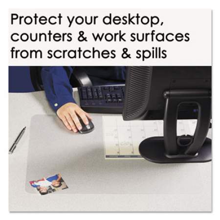 Artistic KrystalView Desk Pad with Antimicrobial Protection, 24 x 19, Matte Finish, Clear (60440MS)