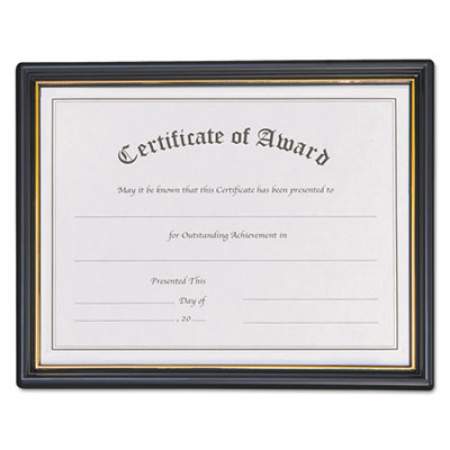 NuDell Economy Framed Achievement/Appreciation Awards, 11 x 8.5, Horiztontal Orientation, White with Black Border (19210)