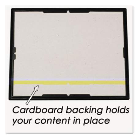 NuDell EZ Mount Document Frame with Trim Accent and Plastic Face, Plastic, 8.5 x 11 Insert, Black/Gold (11880)