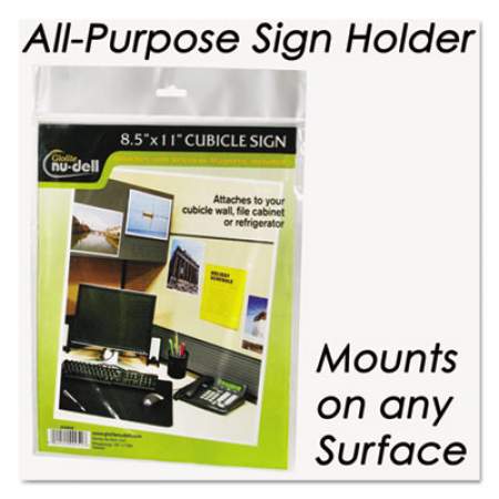 NuDell Clear Plastic Sign Holder, All-Purpose, 8 1/2 x 11 (37085Z)