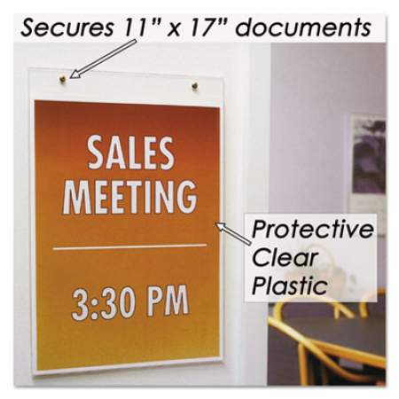 NuDell Clear Plastic Sign Holder, Wall Mount, 11 x 17 (38017Z)