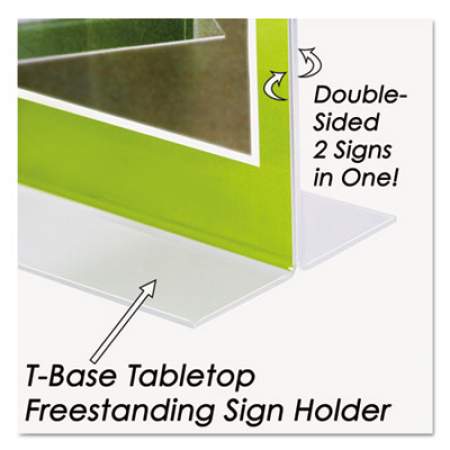 NuDell Clear Plastic Sign Holder, Stand-Up, 8 1/2 x 11 (38020Z)