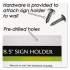 NuDell Clear Plastic Sign Holder, Wall Mount, 11 X 8 1/2 (38008Z)
