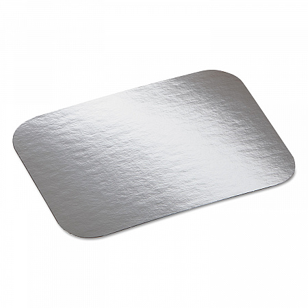 Laminated Board Lid, 7 x 5, Silver/White, Aluminum, 500/Carton (2060L)