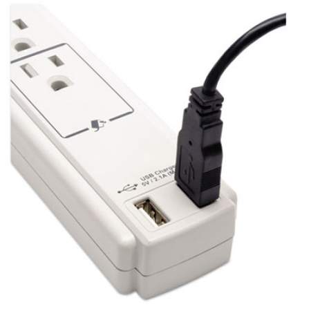 Tripp Lite Protect It! Surge Protector, 6 Outlets/2 USB, 6 ft Cord, 990 Joules, Gray (TLP606USB)