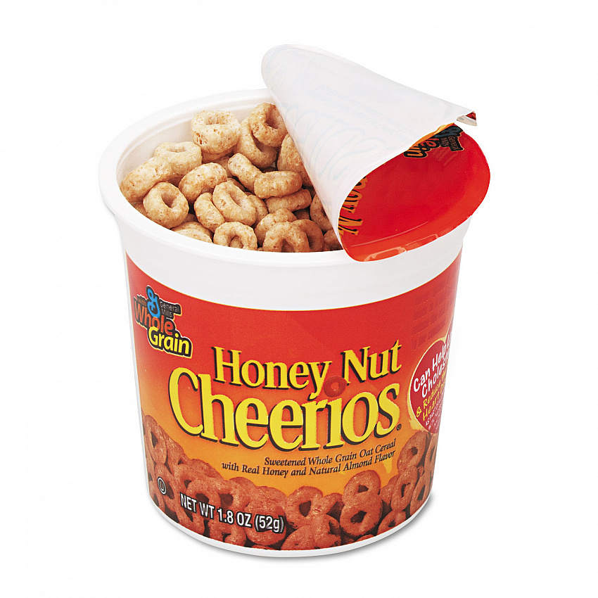 Honey Nut Cheerios Cereal, Single-Serve 1.8 oz Cup, 6/Box (SN13898)