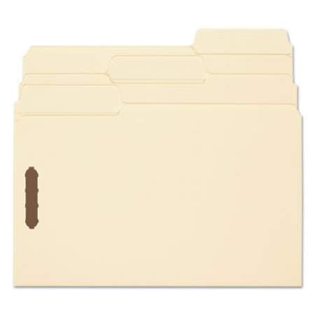 Smead SuperTab Reinforced Guide Height 2-Fastener Folders, 1/3-Cut Tabs, Legal Size, 11 pt. Manila, 50/Box (19535)