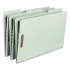 Smead 100% Recycled Pressboard Fastener Folders, Legal Size, Gray-Green, 25/Box (20003)