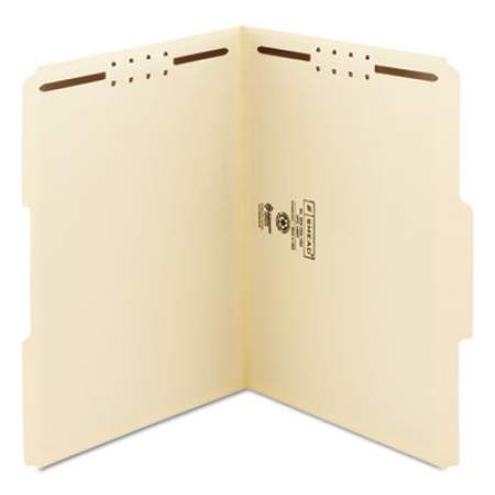 Smead Top Tab 2-Fastener Folders, 1/3-Cut Tabs, Letter Size, 11 pt. Manila, 50/Box (14537)
