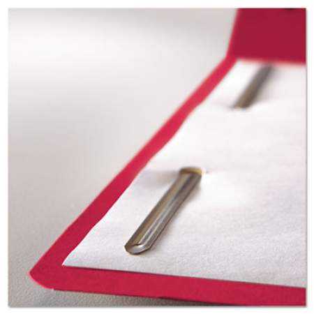 Smead Top Tab Colored 2-Fastener Folders, 1/3-Cut Tabs, Letter Size, Red, 50/Box (12740)