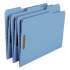 Smead Top Tab Colored 2-Fastener Folders, 1/3-Cut Tabs, Letter Size, Blue, 50/Box (12040)