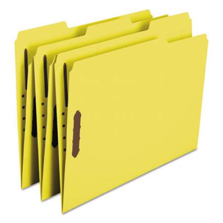 Smead Top Tab Colored 2-Fastener Folders, 1/3-Cut Tabs, Letter Size, Yellow, 50/Box (12940)