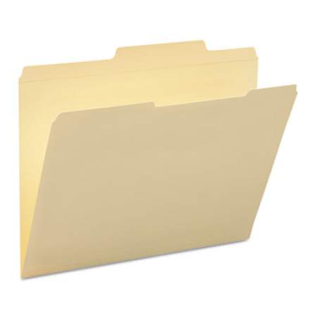 Smead Reinforced Guide Height File Folders, 2/5-Cut 2-Ply Tab, Right of Center, Letter Size, Manila, 100/Box (10376)