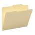 Smead Reinforced Guide Height File Folders, 2/5-Cut 2-Ply Tab, Right of Center, Letter Size, Manila, 100/Box (10376)